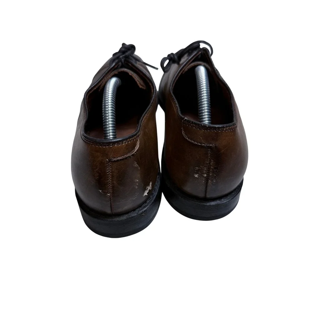 Allen Edmonds Fifth Avenue Oxford Mens 7.5 Brown Leather Cap Toe Brogue Shoes
